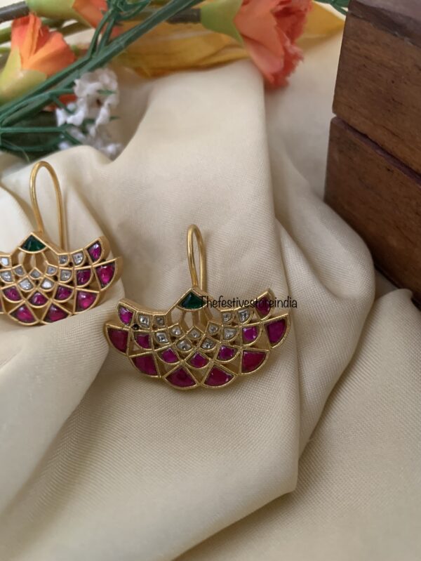 Jadau hook style earrings