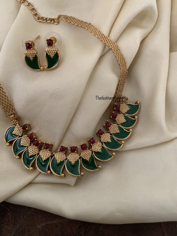 Enamel painted matte maanga/mango set