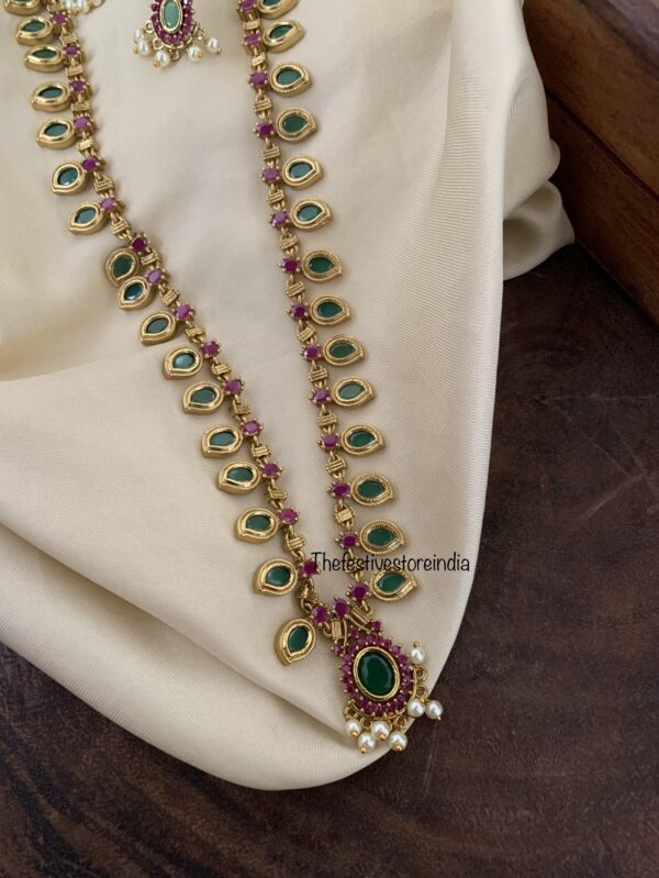 40cms mid length Palakka necklace set