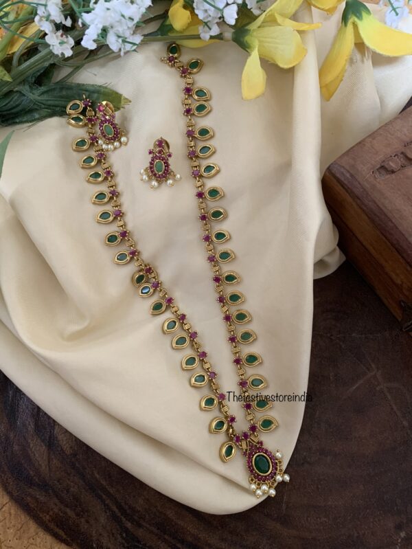 40cms mid length Palakka necklace set