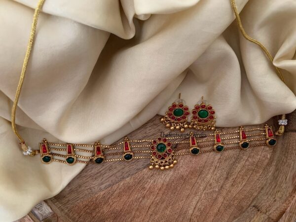 Budgeted matte palakka choker set
