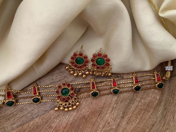 Budgeted matte palakka choker set