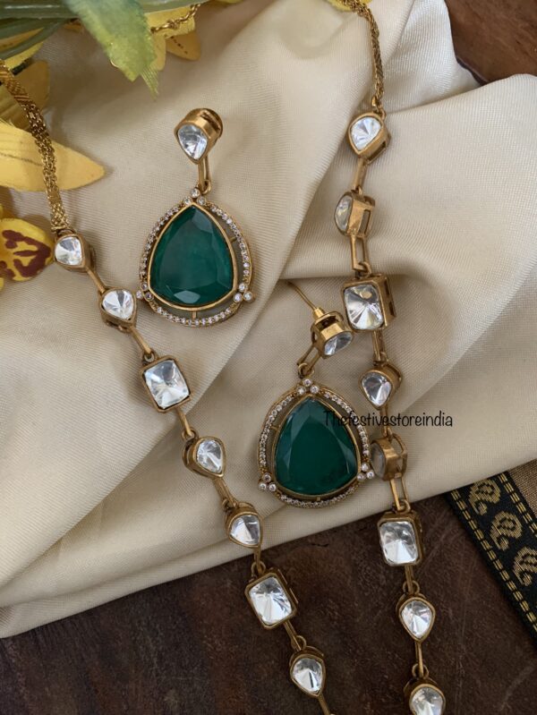 Victorian Emerald chain set