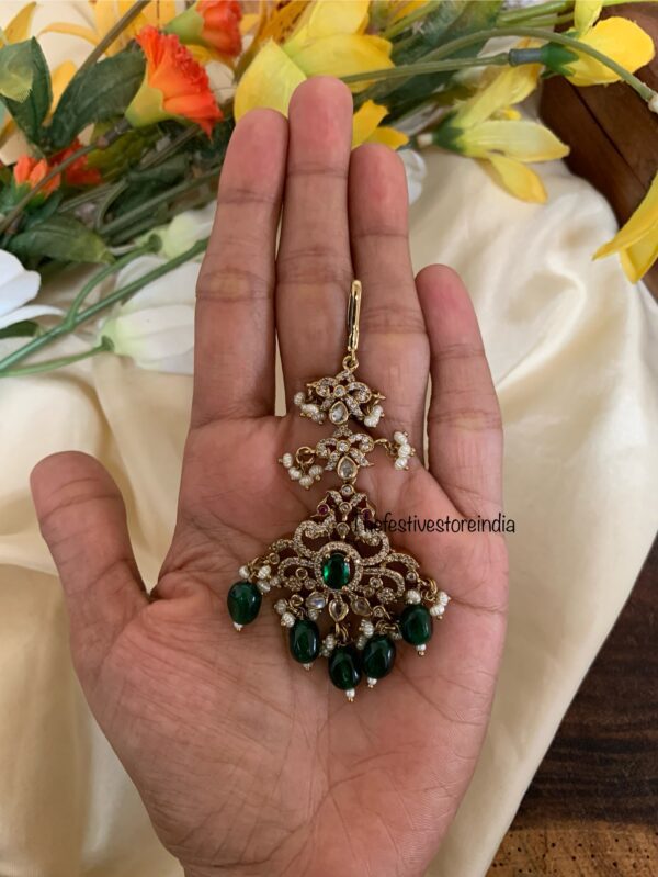 Victorian green maangtikka 8