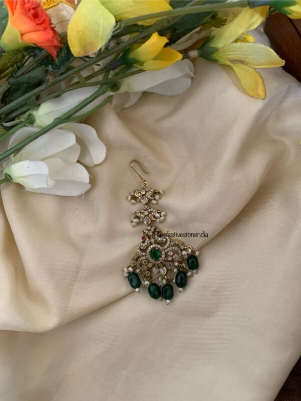 Victorian green maangtikka 8