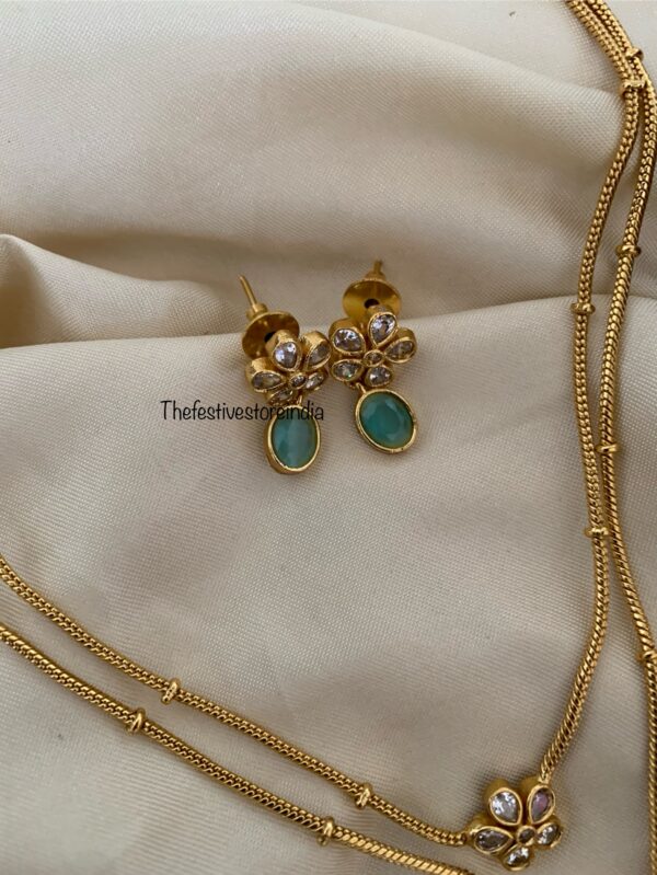 2 layer pendant chain - Mint