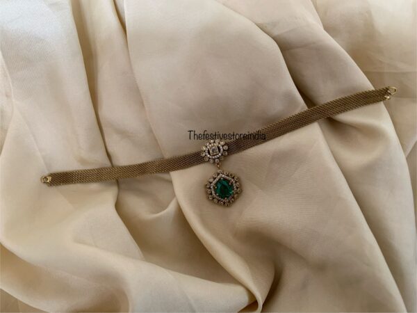Classic Victorian emerald attigai choker