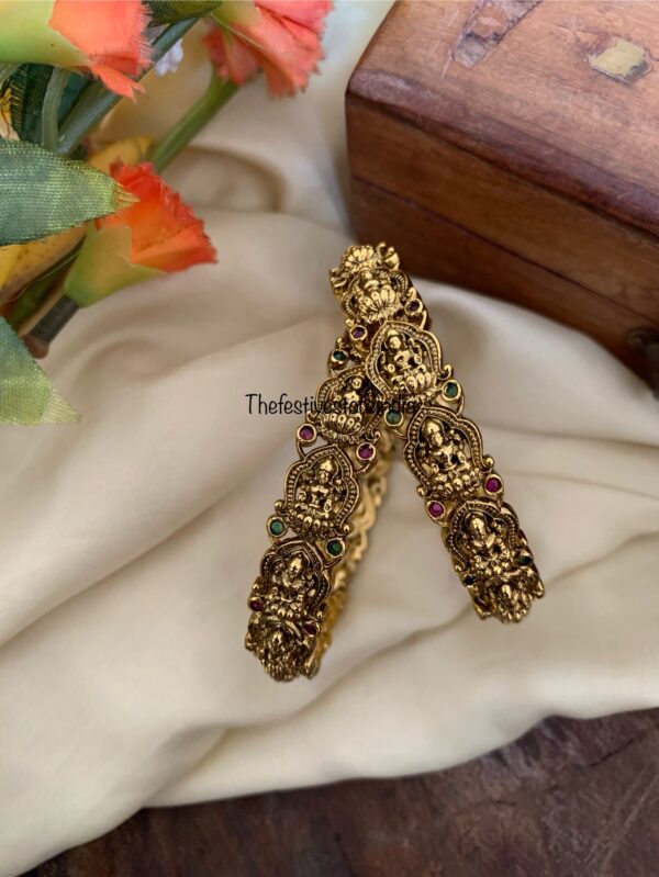 Budgeted Antique polish Lakshmi kada - Set of 2