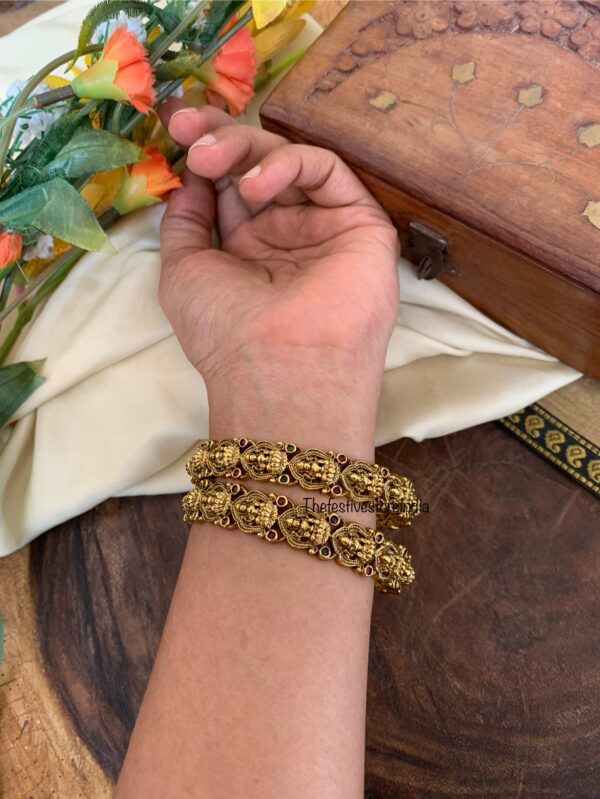 Budgeted Antique polish Lakshmi kada - Set of 2