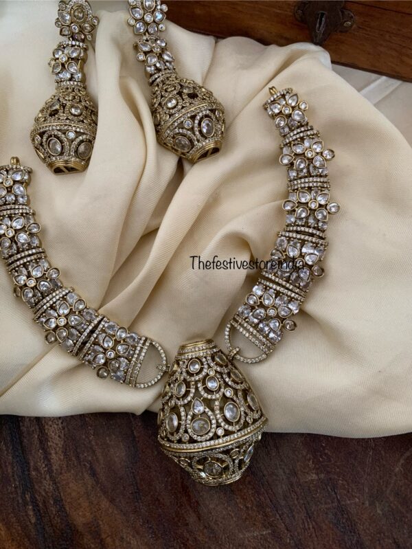 Unique all white victorian necklace set