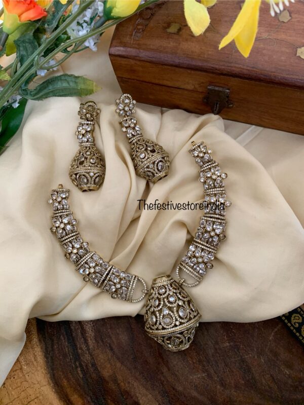 Unique all white victorian necklace set