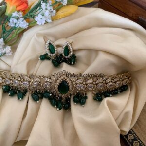 Emerald high neck choker set
