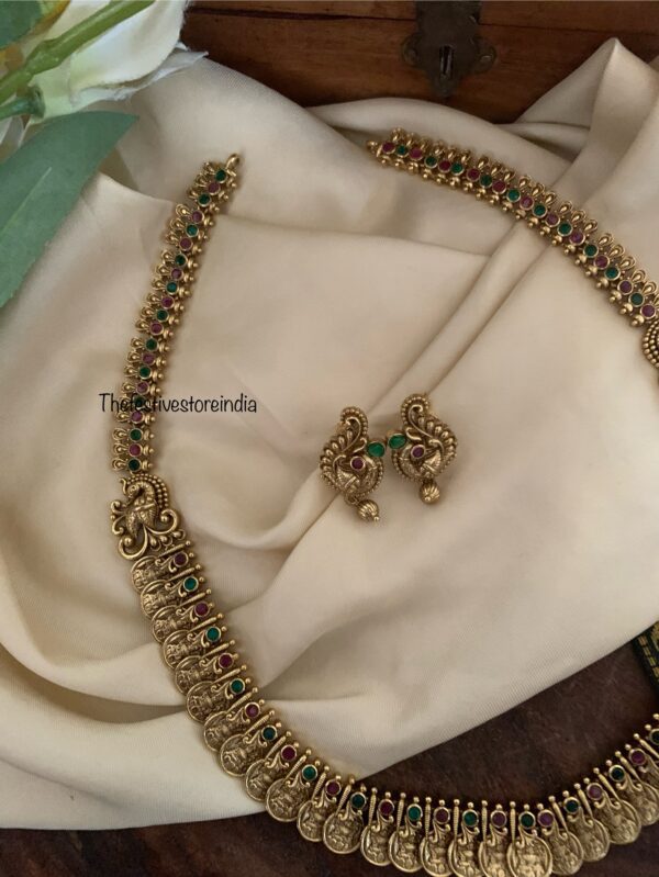Antique polish navilu lakshmi kaasu haaram set
