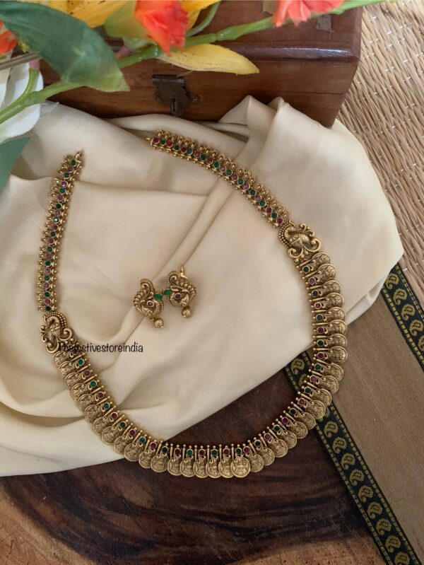 Antique polish navilu lakshmi kaasu haaram set