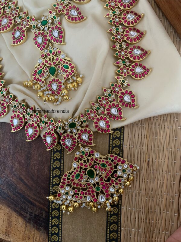 Jadau maanga kemp bridal set | Bridal Temple Jewellery