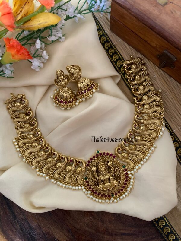 Bridal grand lakshmi necklace set
