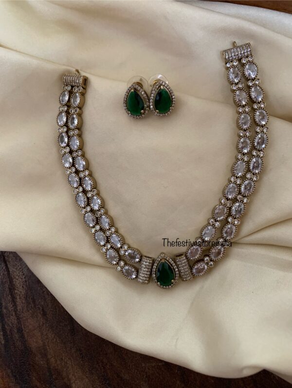 Emerald tikka 2 layer Victorian set