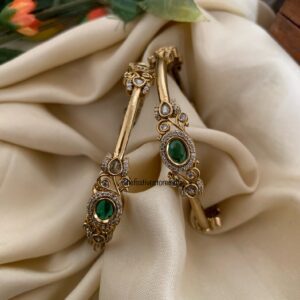 Emerald AD bangles - Set of 2