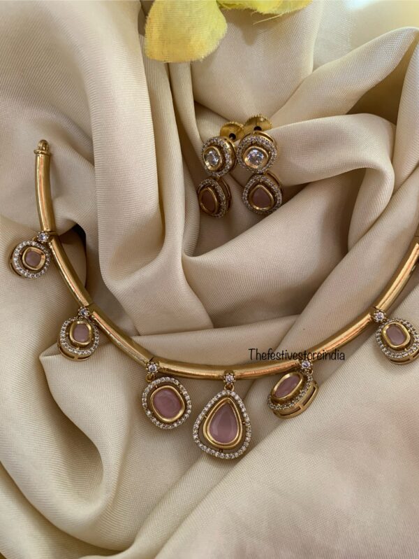 Budgeted drop hasli set - Pink