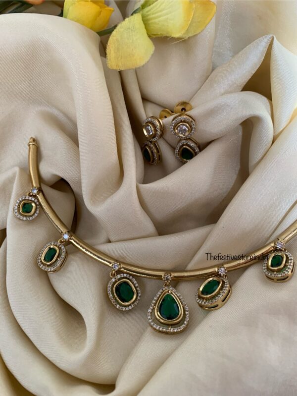 Budgeted drop hasli set - Green
