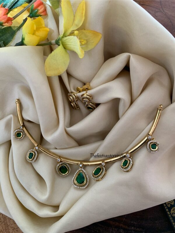 Budgeted drop hasli set - Green
