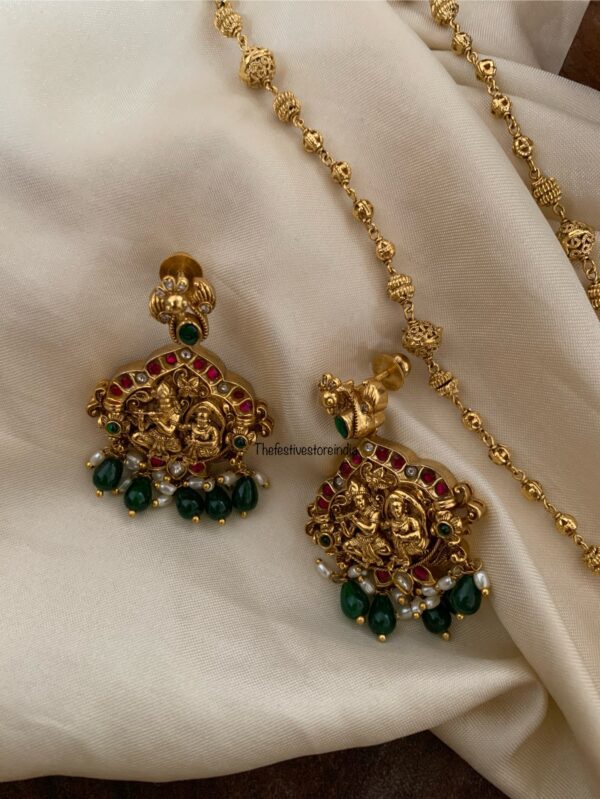 Jadau Radha krishna haaram set - mid length | Unisex | Groom jewellery
