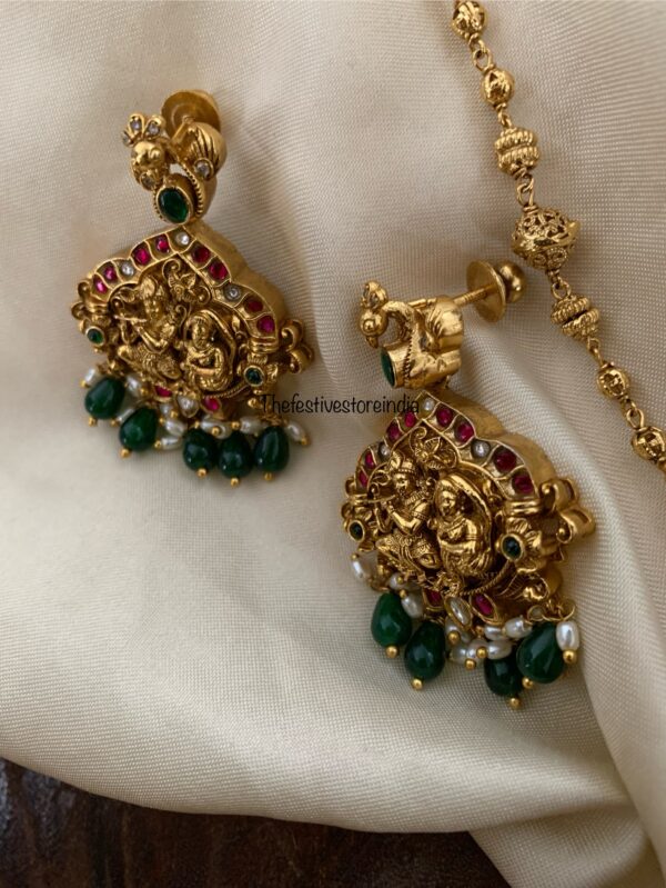 Jadau Radha krishna haaram set - mid length | Unisex | Groom jewellery