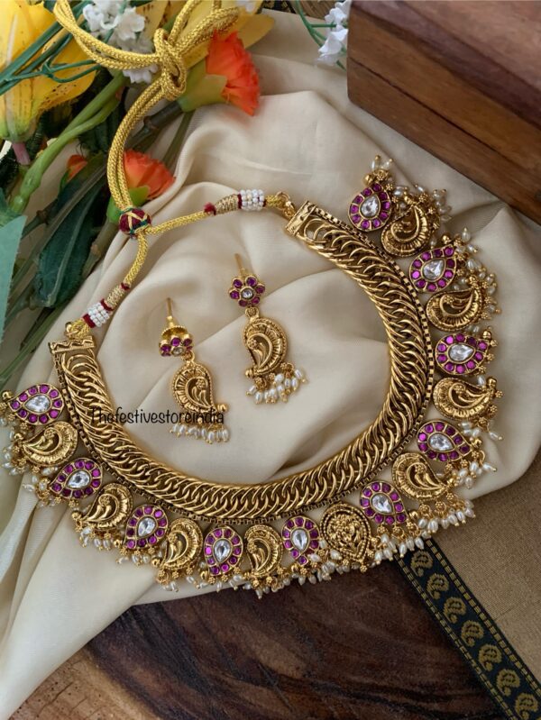 Jadau jalebi rubyrose set