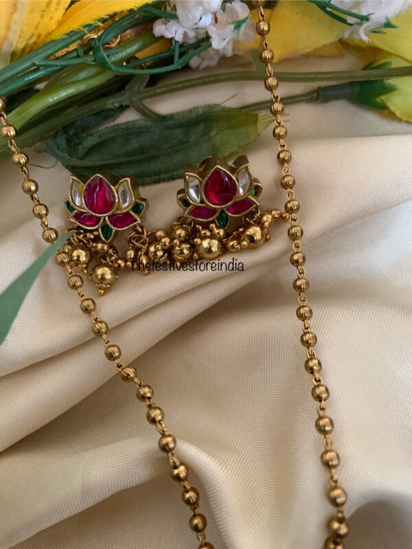 Lotus gold beads set