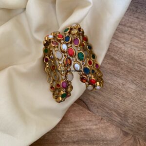 Navarathna bangles - Set of 4
