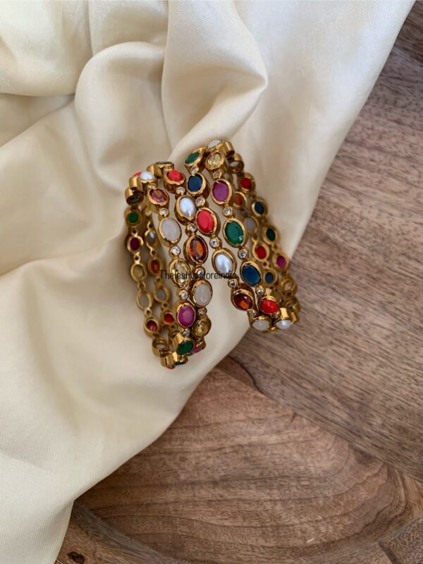 Navarathna bangles - Set of 4