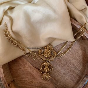 Lakshmi 11cms bun pin with white pearls maati