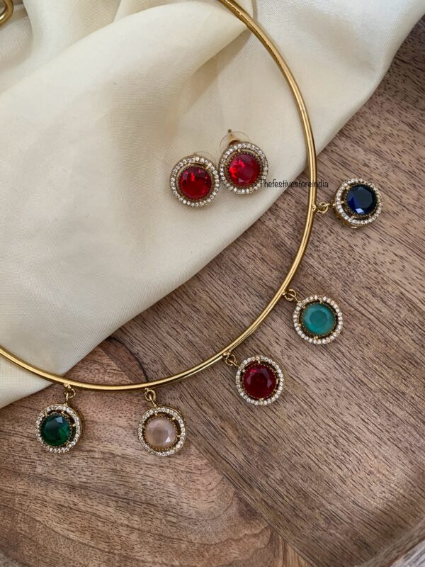 Multi colour drop hasli set