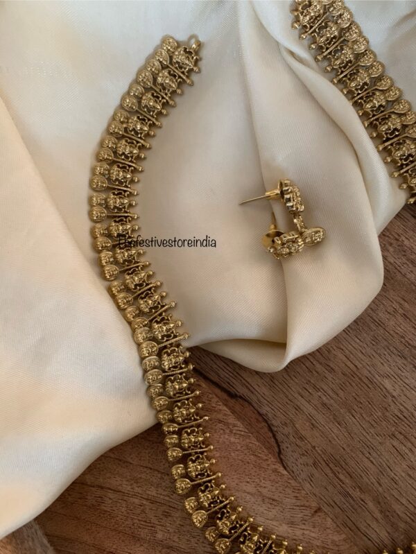 Antique polish Lakshmi kaasu haaram set