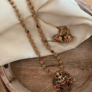 46cms premium gold drops Lakshmi haaram set