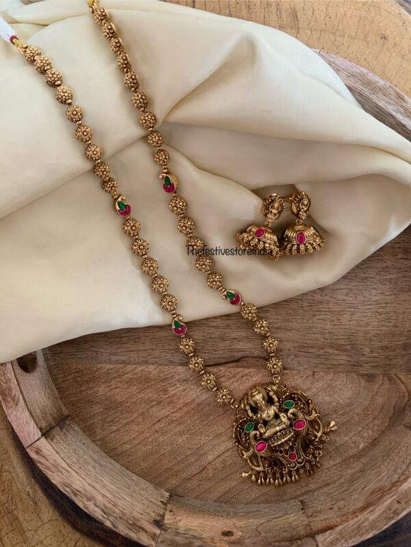 46cms premium gold drops Lakshmi haaram set