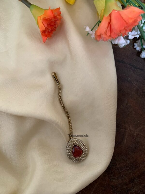 Victorian Ruby maangtikka