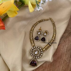 Victorian Manasilaayo set - Purple