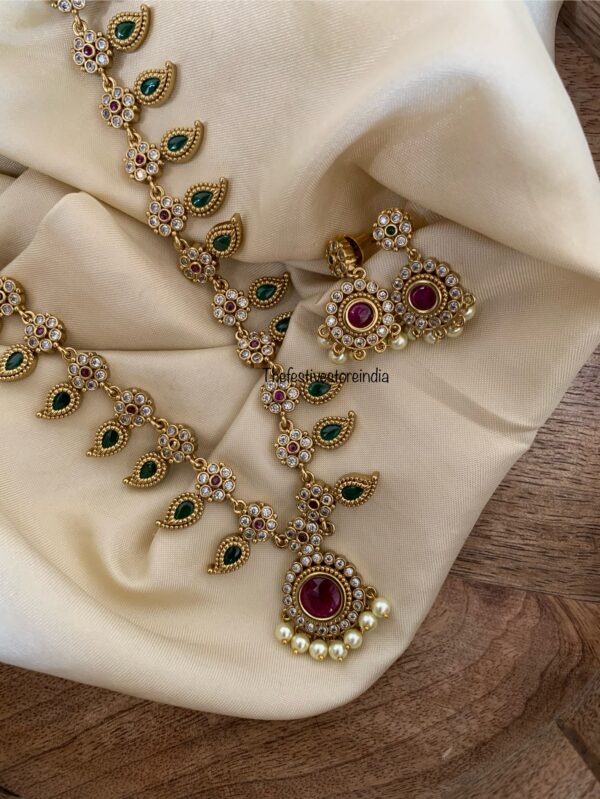 AD maanga/mango pendant haaram set