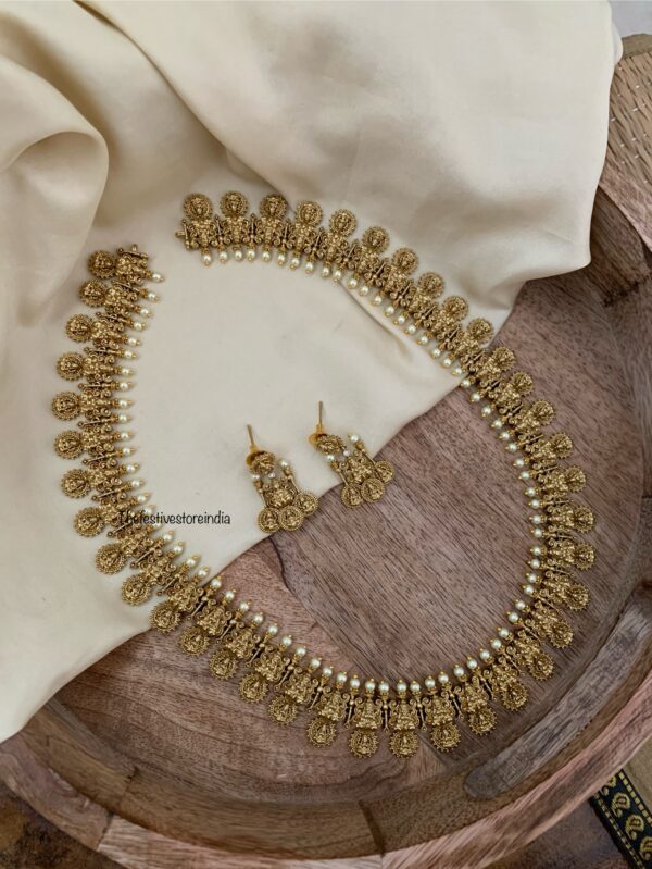 48cms Lakshmi bottu kaasu pearl haaram set