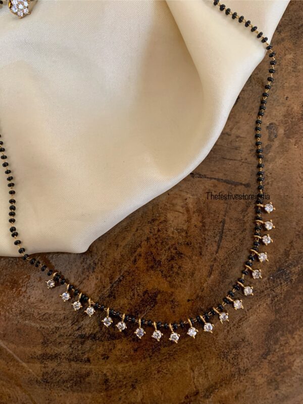 Diamond drops mangalsutra set