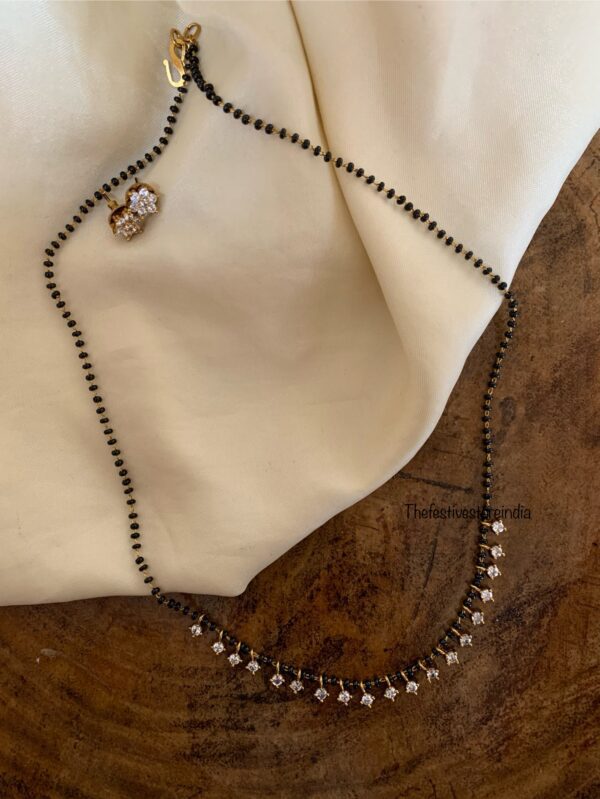 Diamond drops mangalsutra set