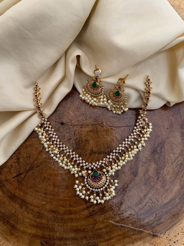 AD pearls necklace set