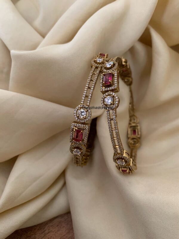 AD set of 2 bangles - Maroon / Ruby