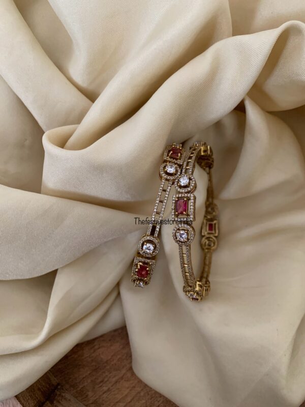 AD set of 2 bangles - Maroon / Ruby