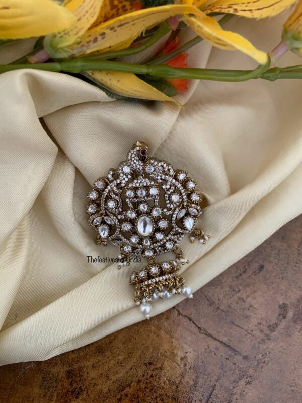 White Victorian bun pin