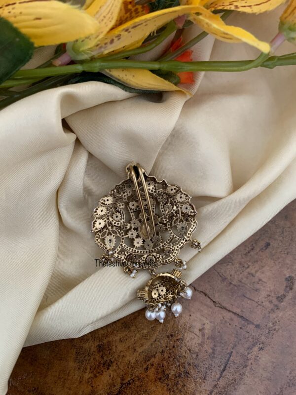White Victorian bun pin