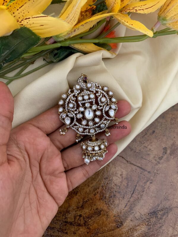 White Victorian bun pin