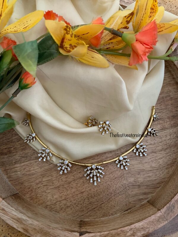 Classic CZ pendant hasli set