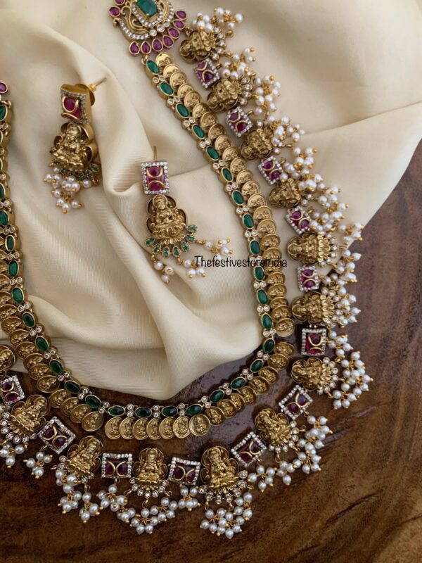 Bridal 3 layer Lakshmi haaram set